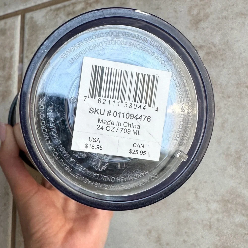 Starbucks Sand Flow‎ Glitter Venti Acrylic Cup 24oz